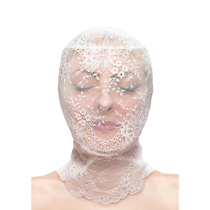 Hustler's Taboo Lace Hood - White