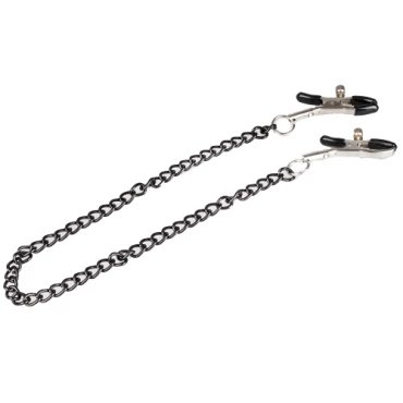 Squish Black Chain Adjustable Nipple Clamps