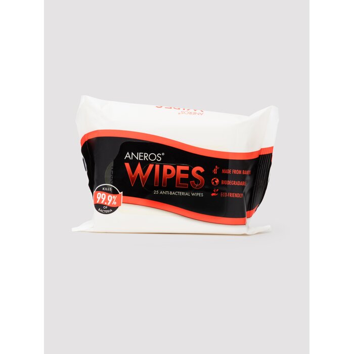 Aneros Antibacterial Sex Toy and Body Wipes (25 Pack)