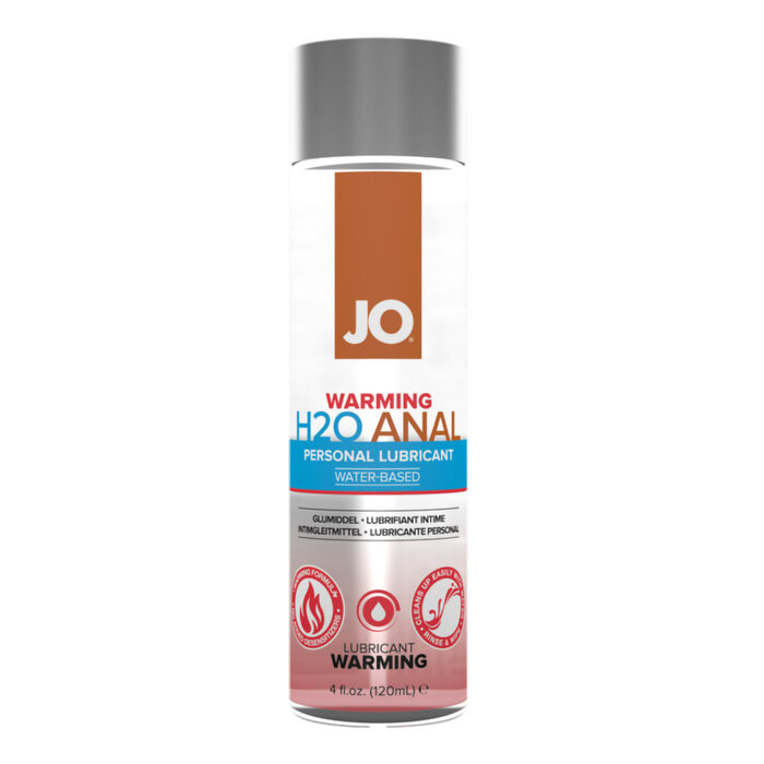 JO H2O Anal Lubricant - Warming - 4 oz.