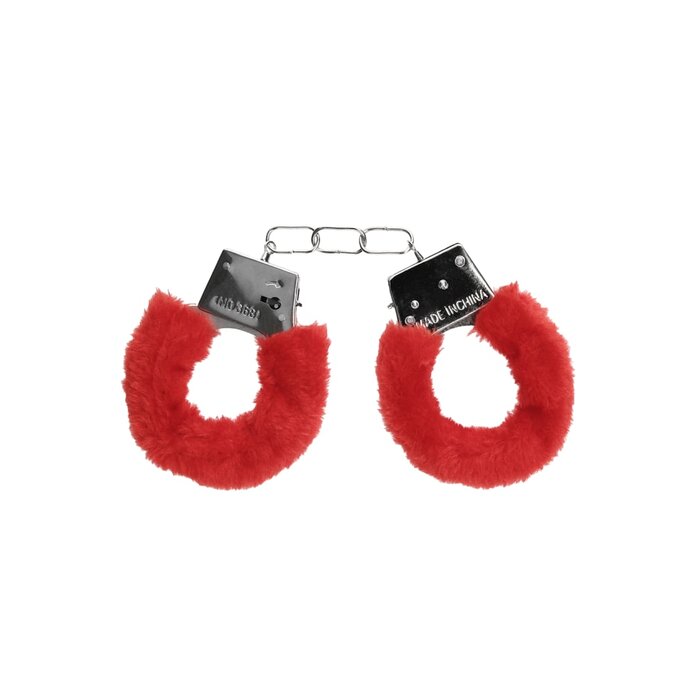 Ouch! Beginner's Furry Handcuffs - Red