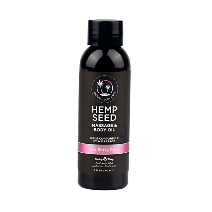 Hemp Seed Massage Oil - Zen Berry Rose - 2 oz.