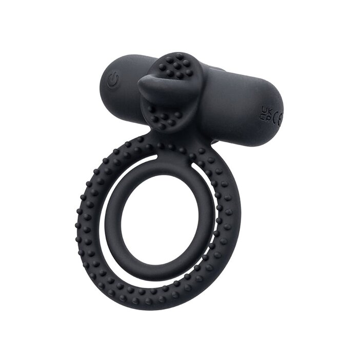 Hustler Clit Flicker Vibrating Dual Ring
