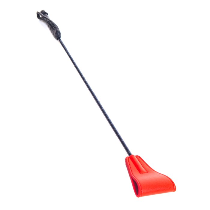 Faux Leather Red Riding Crop