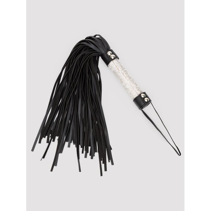 Bondage Boutique Silver Diamante Flogger - Black