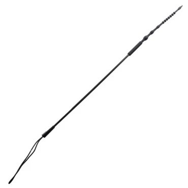 Black Silicone Ribbed Devil's Tail Whip - 27.5 Inch
