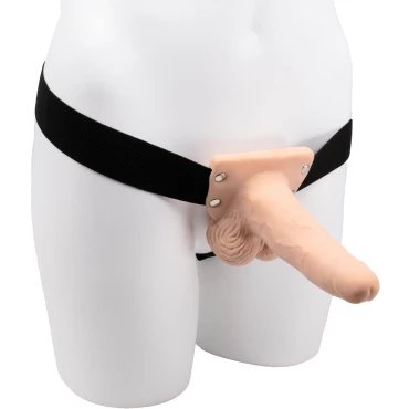 Velvet Vandal Unisex 7-Speed Vibrating Strap-On Dildo - 6 Inch