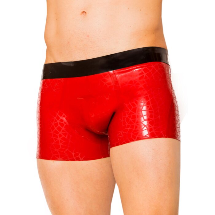 Red & Black Ultimate Sahara Latex Shorts
