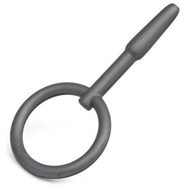 Silver Prince Silicone Penis Plug With Through-Hole - 6cm