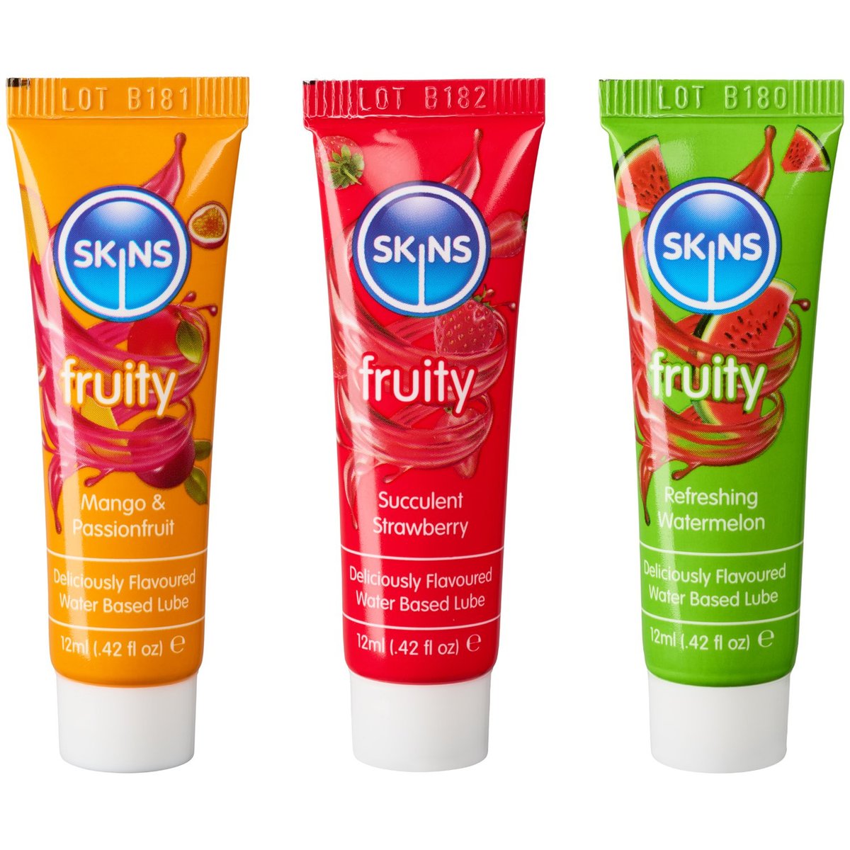 Skins Fruity Tubes Lubes 3 x 12 ml - Clear