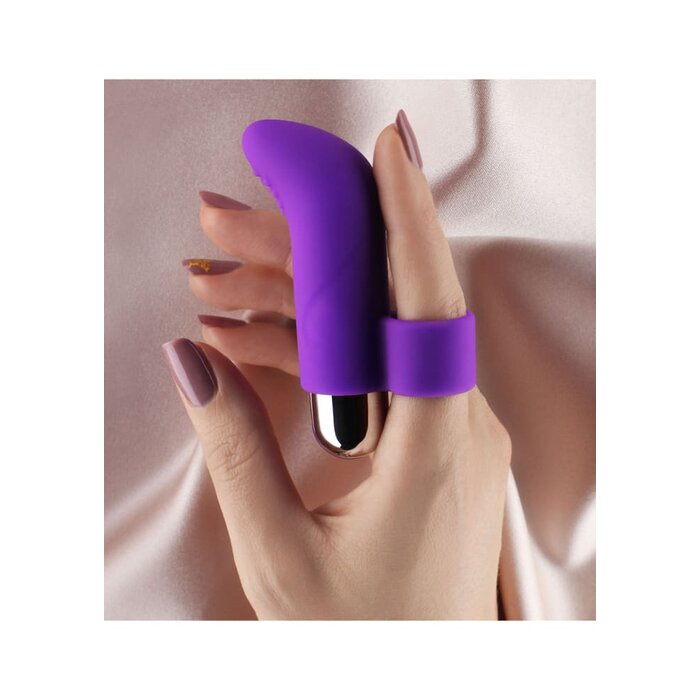 Brook Silicone Finger Massager - Purple