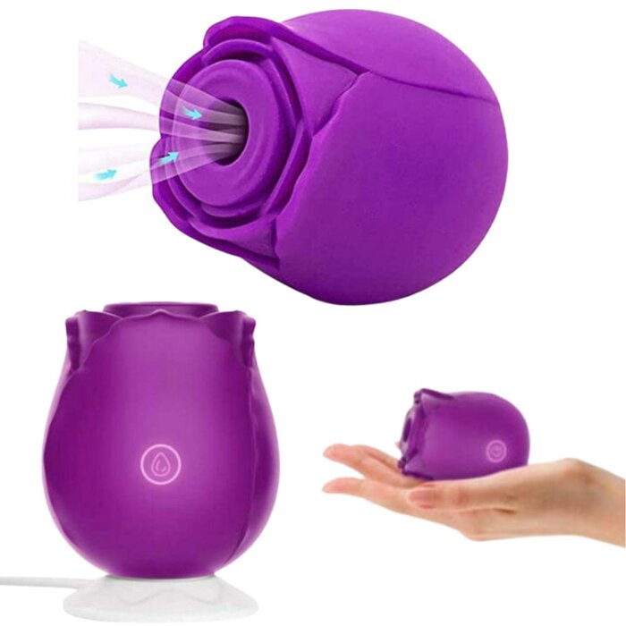 Rose Clit Suction Vibrator: 10 Mode Waterproof Rechargeable Pleasure Toy