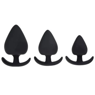 Docked Black Silicone Anchor Butt Plug - LARGE
