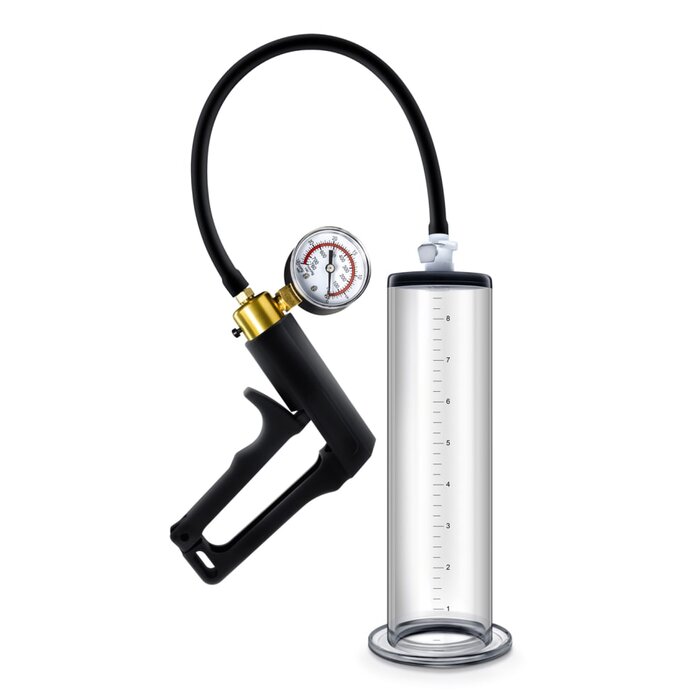 Performance VX7 Vacuum Penis Pump with Brass Trigger and Pressure Gauge
