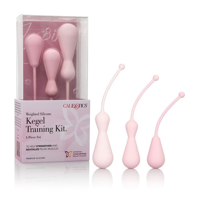 Inspire Vibrating Silicone Kegel Balls Training Kit In Pink