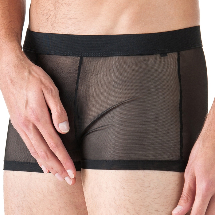 Passion Black Mesh Boxer Shorts