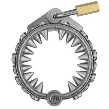 Prick Collar Steel Lockable Spiked CBT Ring – 30mm