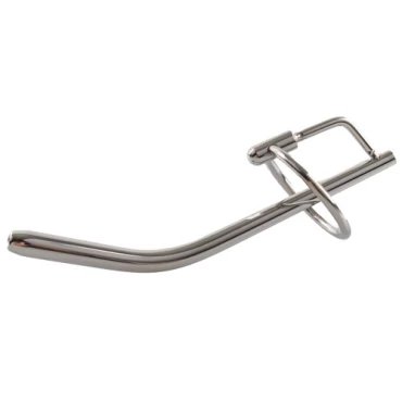 Torment Stainless Steel Glans Ring Penis Wand with Through-Hole - 12.5cm