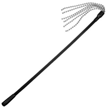 Torment Metal Beads Crop Flogger - 20 Inch
