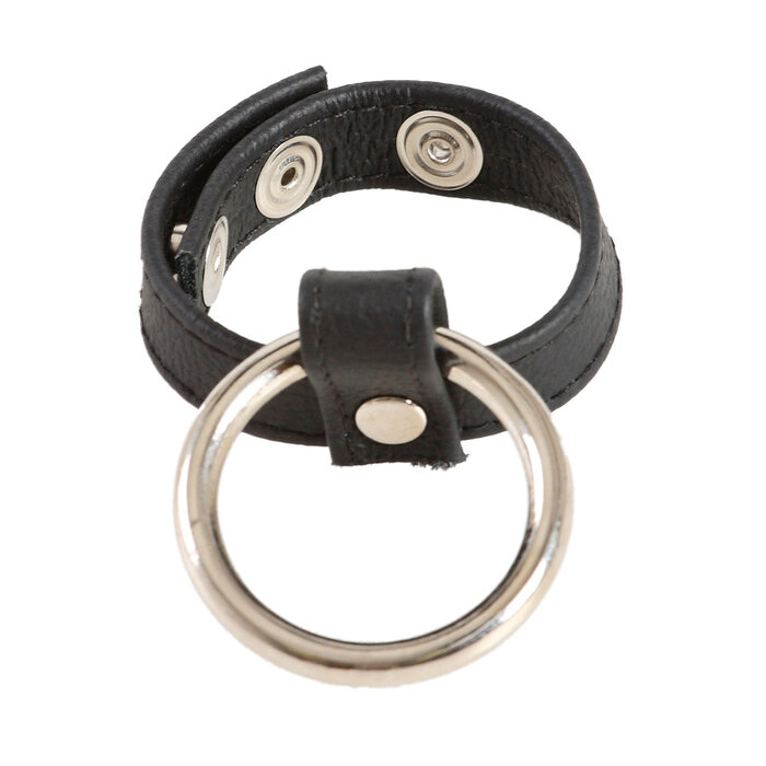 Leather C&B Strap With Metal Cock Ring
