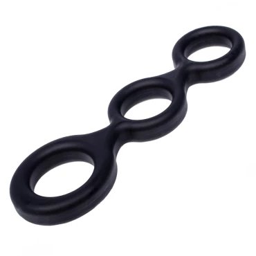 Trinity Tension Black Silicone Cock Ring