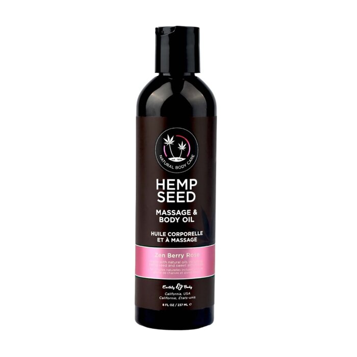 Hemp Seed Massage Oil - Zen Berry Rose - 8 oz.