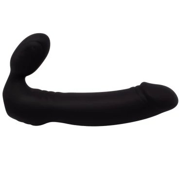 Horny Harmony Black Strapless Strap-On - 7.5 Inch