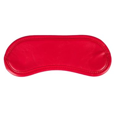 Obscura Red Faux Leather Blindfold
