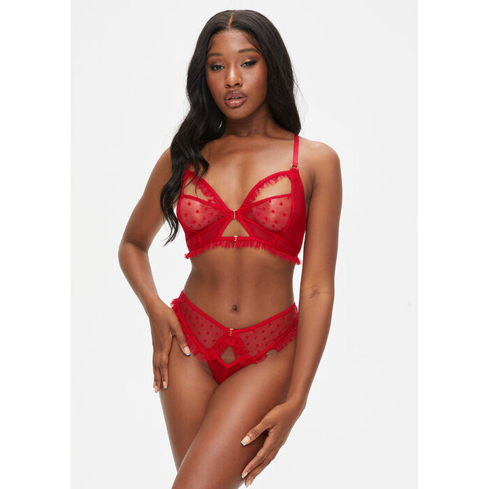 Ann Summers Sweet Melody Crotchless Set, Red