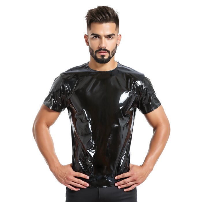 Men's PVC Revolution Shoulder Zipper T-Shirt