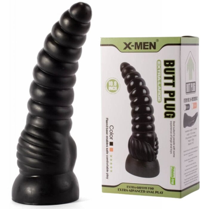Fantasy Big Black Anal Butt Plug Thick Tentacle Dildo Anal 10.9 Inch
