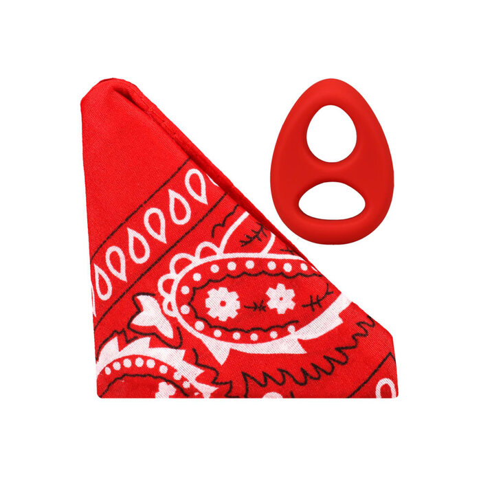 ROCK SOLID The Code - Silicone C-Ring with Bandana - Red
