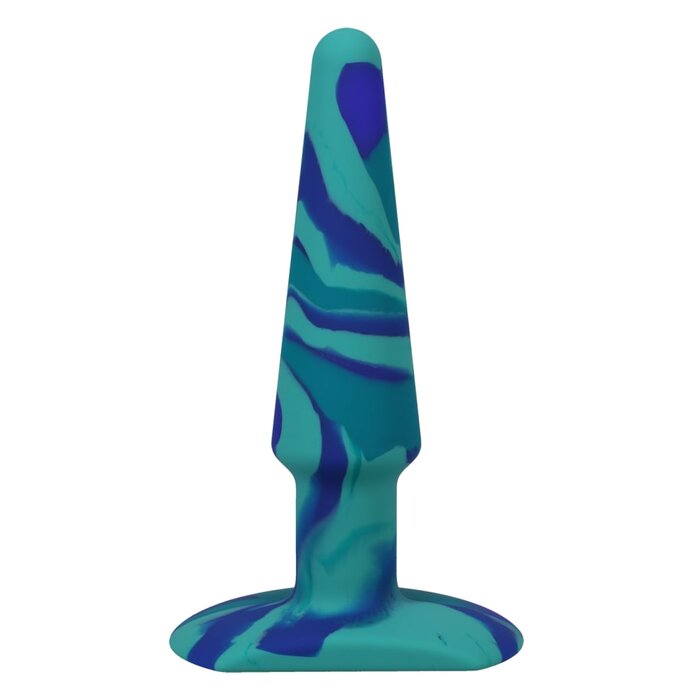 A-Play - Groovy - Silicone Anal Plug - 5" - Ocean
