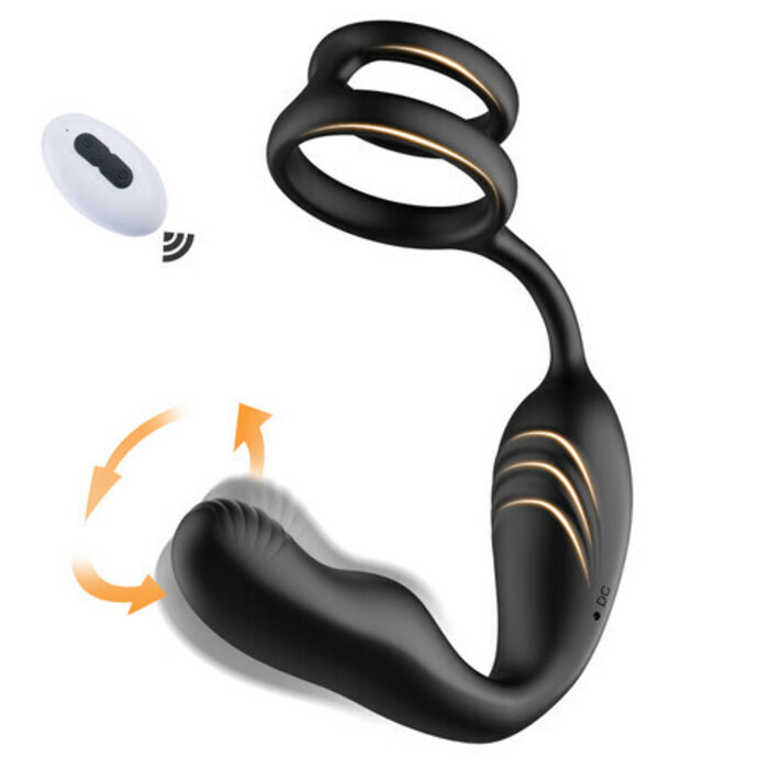 Leonard - 360° Rotating Vibrating Wearable Prostate Massager with Dual Cock Ring