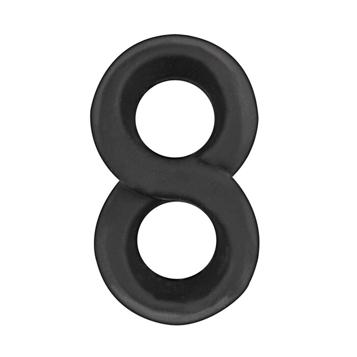 My Cock Ring Figure Eight Cock and Scrotum Ring - Black