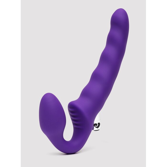 Lovehoney Deep Dive Posable Rechargeable Vibrating Strapless Strap-On - Purple