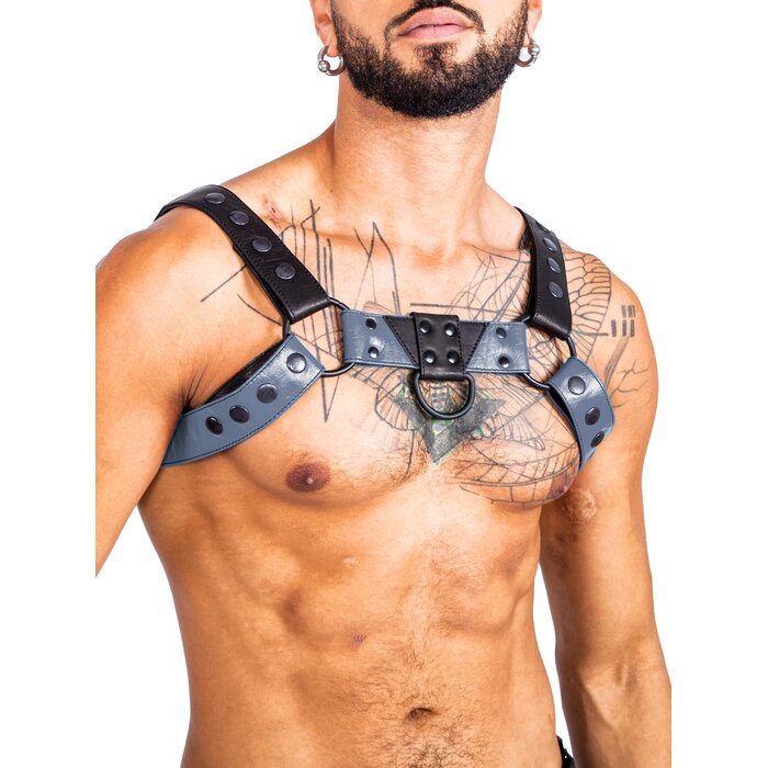 Bulldog Bondage Harness Black/Grey - One Size