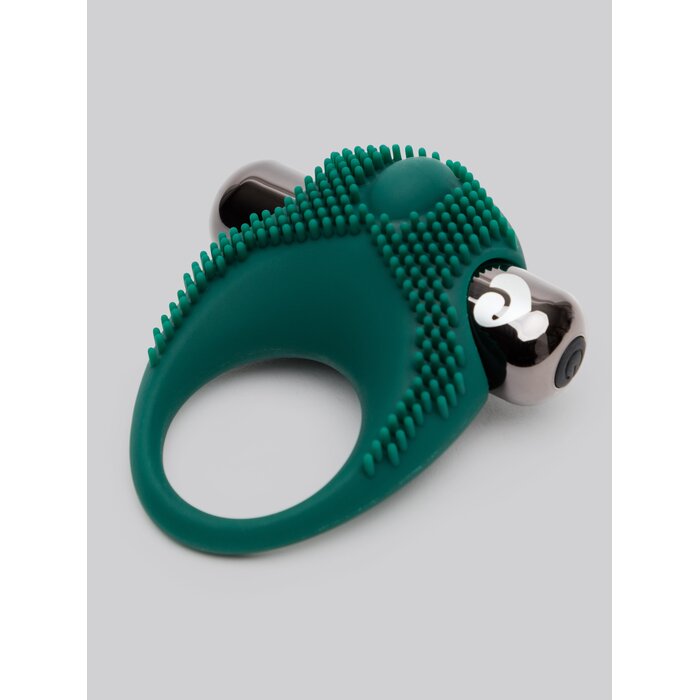 Lovehoney Fronds with Benefits Rechargeable Textured Vibrating Cock Ring - Green