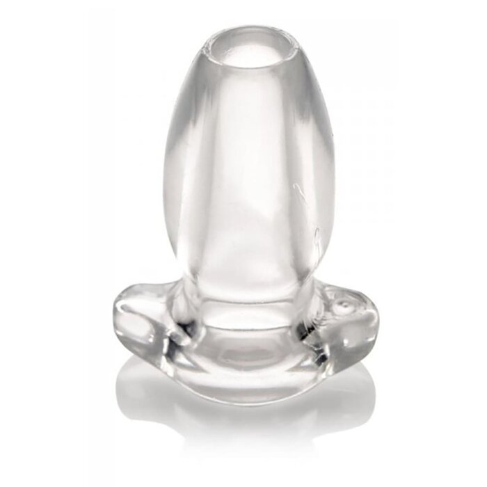 Peephole Clear Hollow Anal Plug - Small