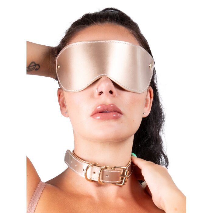 Splendour Patent Blindfold Gold