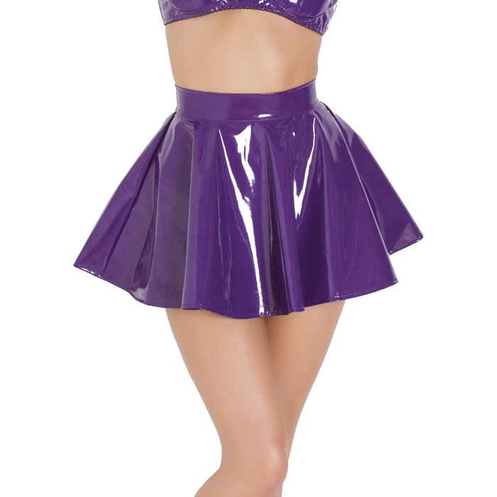 PVC Purple Skater Skirt