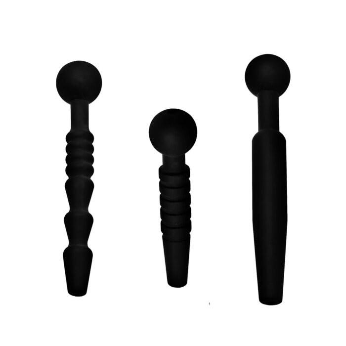 Dark Rods 3 Piece Silicone Penis Plug Set