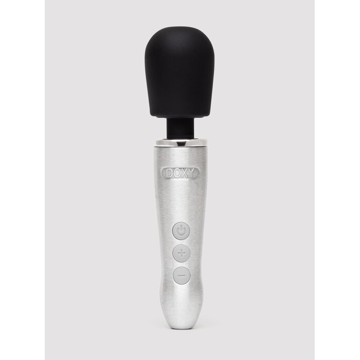 Doxy Go Extra Powerful Rechargeable Travel Mini Wand Massager - Silver