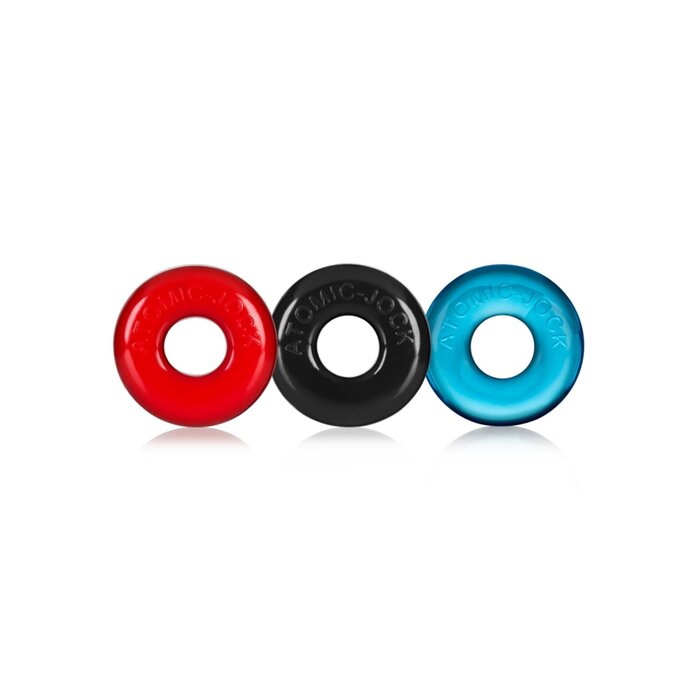 Ringer Cockring 3 Pack - Small - Multi-Color
