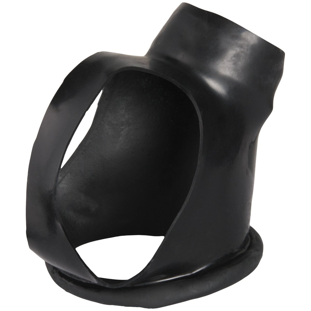 Fantasy Rubber Penis Cuff - Black