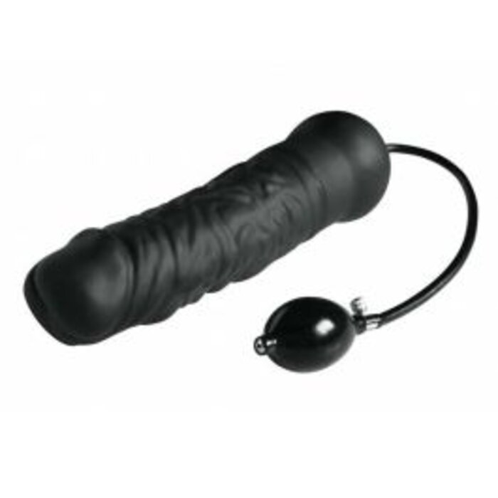 Master Series Leviathan Giant Inflatable Silicone Dildo with Internal Core - 13 inches - Black