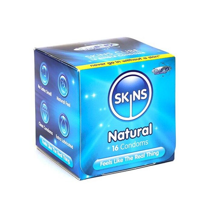 Skins Natural Cube Condoms 16 Pack