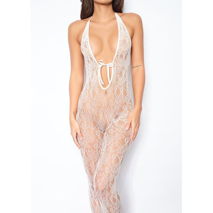 Ann Summers Extravaganza Crotchless Bodystocking, Ivory