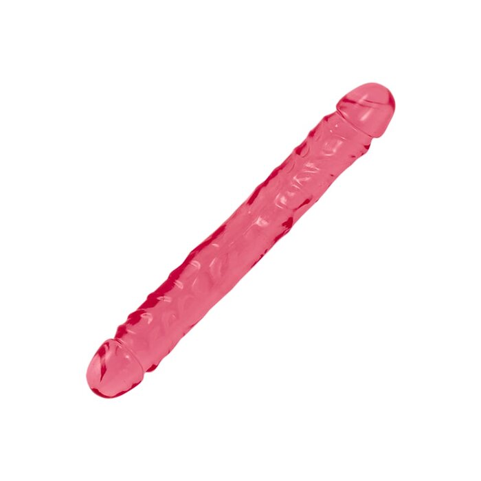 Crystal Jellies® 12" Jr. Double Dong - Pink