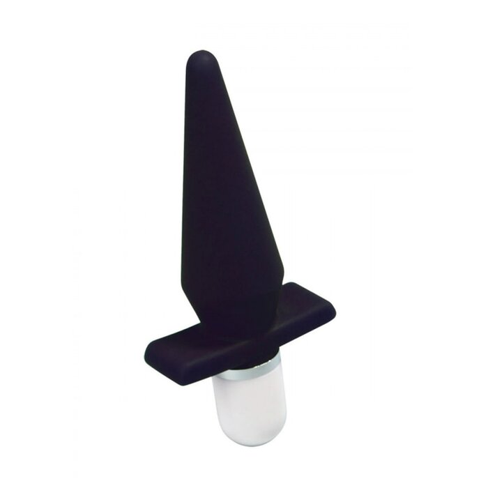 Rio Vibrating Silicone Buttplug - Black